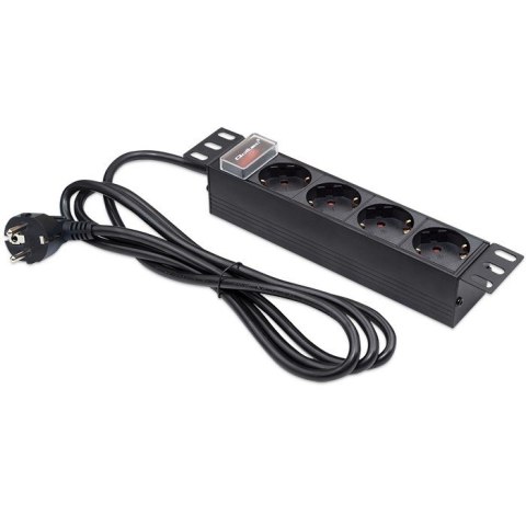 Listwa zasilająca PDU do RACK 10" | 1U | 16A | 4xSchuko | 1.8m Listwa zasilająca PDU do RACK 10" | 1U | 16A | 4xSchuko | 1.8m