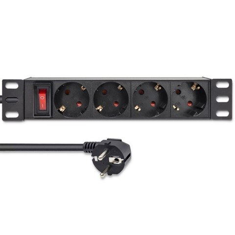 Listwa zasilająca PDU do RACK 10" | 1U | 16A | 4xSchuko | 1.8m Listwa zasilająca PDU do RACK 10" | 1U | 16A | 4xSchuko | 1.8m