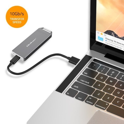 Mini obudowa na dysk M.2 SSD | NVMe | PCIe | USB3.1 | Super speed10Gb/s | 2TB | Srebrna Mini obudowa na dysk M.2 SSD | NVMe | PCIe | USB3.1 | Super speed10Gb/s | 2TB | Srebrna