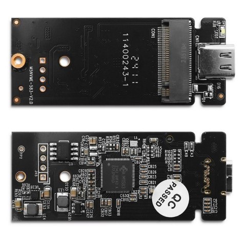 Mini obudowa na dysk M.2 SSD | NVMe | PCIe | USB3.1 | Super speed10Gb/s | 2TB | Srebrna Mini obudowa na dysk M.2 SSD | NVMe | PCIe | USB3.1 | Super speed10Gb/s | 2TB | Srebrna