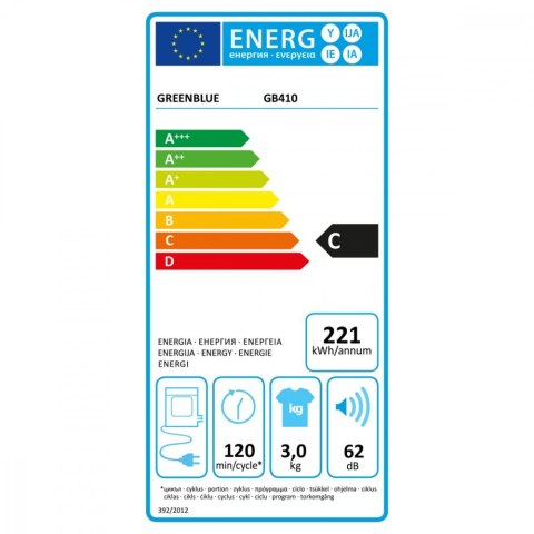 Suszarka elektryczna bębnowa do ubrań GB410 Suszarka elektryczna bębnowa do ubrań GB410