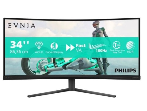 Monitor 34M2C3500L 34 cale Curved VA 180Hz HDMIx2 DPx2 Monitor 34M2C3500L 34 cale Curved VA 180Hz HDMIx2 DPx2