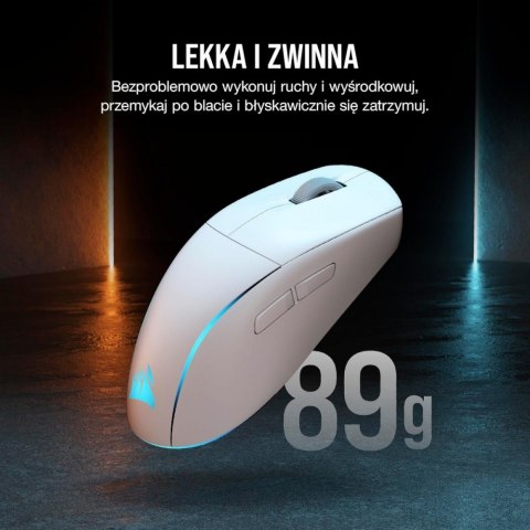 Myszka bezprzewodowa M75 biała RGB Myszka bezprzewodowa M75 biała RGB