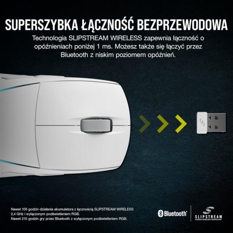 Myszka bezprzewodowa M75 biała RGB Myszka bezprzewodowa M75 biała RGB