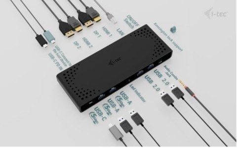 Stacja dokująca Universal Dual 4K Display Power Delivery 85W + i-tec USB-C Charger 100W Stacja dokująca Universal Dual 4K Display Power Delivery 85W + i-tec USB-C Charger 100W