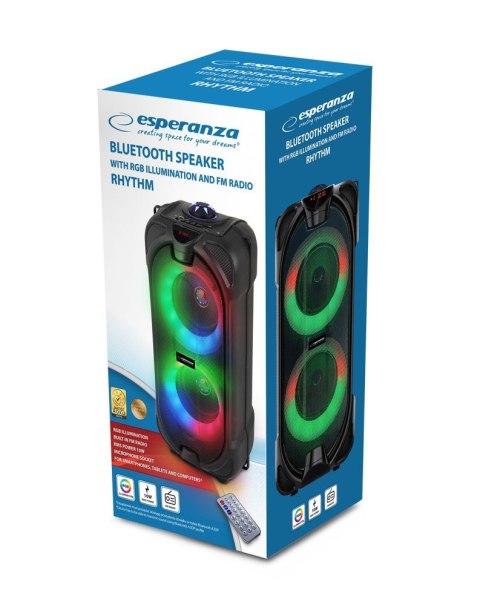 Głośnik BT FM LED RGB RYTHM Głośnik BT FM LED RGB RYTHM