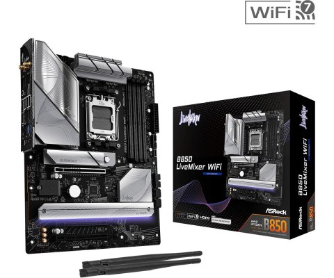 Płyta główna B850 LIVEMIXER WIFI AM5 4DDR5 USB3.2 ATX Płyta główna B850 LIVEMIXER WIFI AM5 4DDR5 USB3.2 ATX