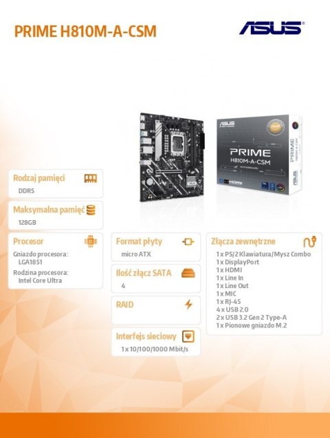 Płyta główna PRIME H810M-A-CSM Płyta główna PRIME H810M-A-CSM