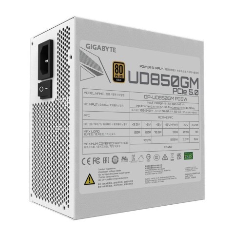 Zasilacz UD850GM PG5 850W 80plus GOLD PFC ATX biały Zasilacz UD850GM PG5 850W 80plus GOLD PFC ATX biały